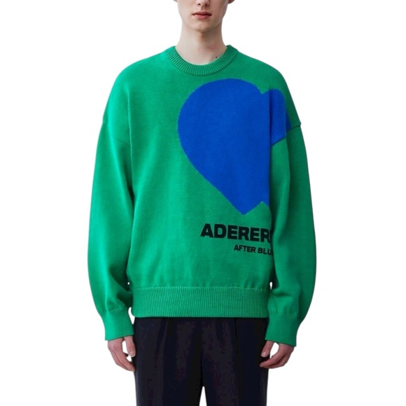 ADER ERROR EUC Twin heart logo knit in Green Size L - Picture 9 of 9
